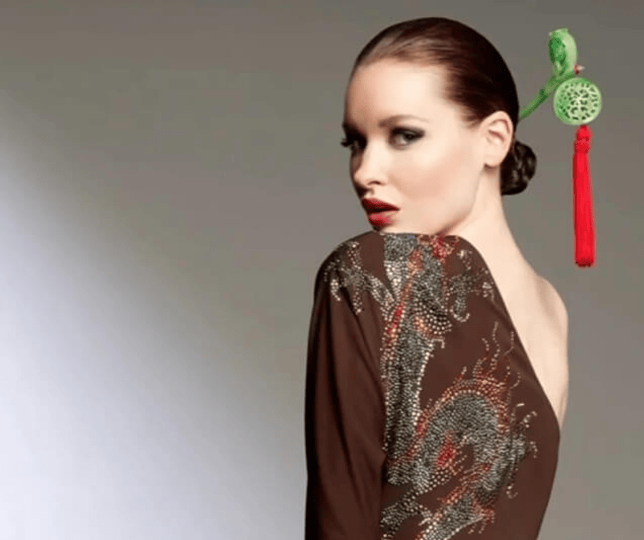 woman looking over her shoulder